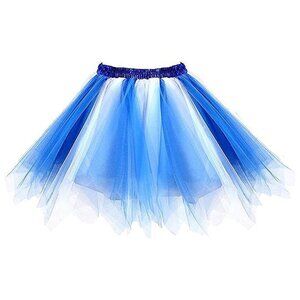 Women's Short Vintage Ballet Skirt Blue and White